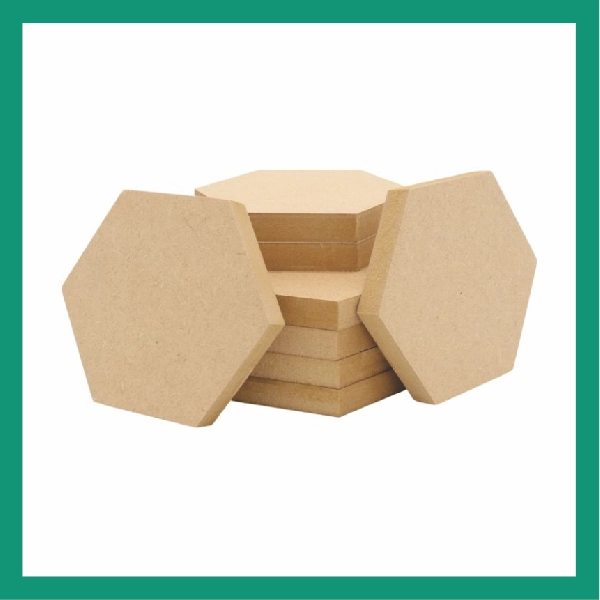 hexagon in mdf material
