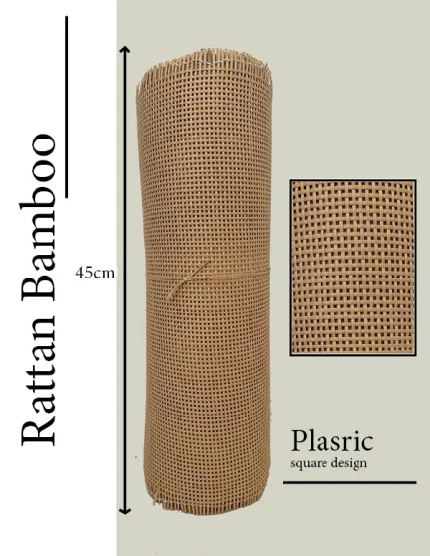 Rattan bamboo mesh square design