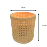 bamboo mesh round candle holder