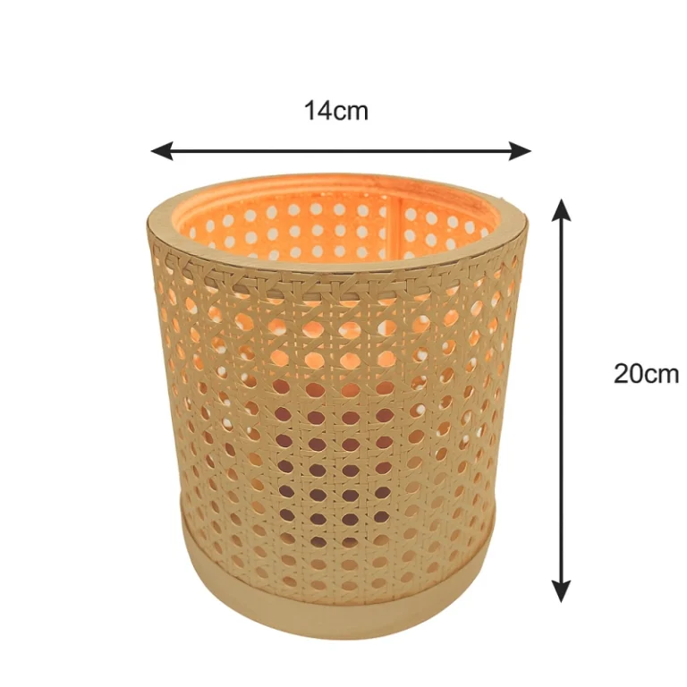 rattan candle container