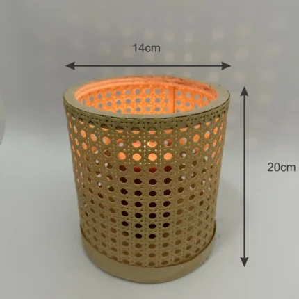 this is candle container from rattan bamboo
