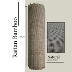 natural Rattan bamboo mesh square design