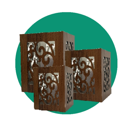 3 size candle container
