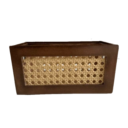 bamboo mesh basket front view