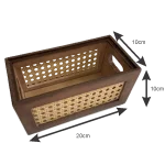 bamboo mesh basket top view
