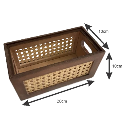 bamboo mesh basket top view