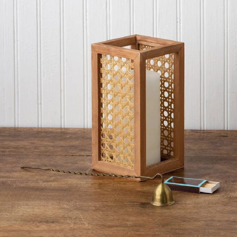 cube candle holder from bamboo