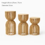 Hourglass Wooden Side Tables wooden