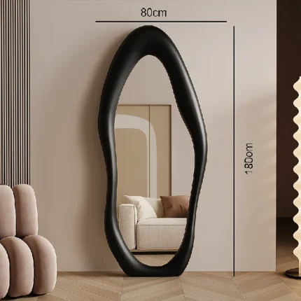 standing mirror black