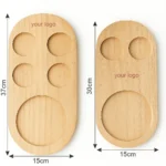 two wooden coffee tray