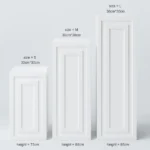 مجموعة قواعد عرض من MDF أبيض