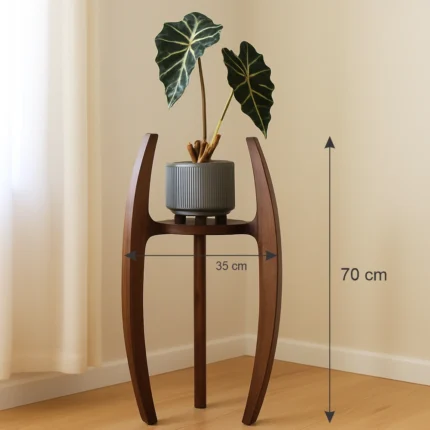 Curved Wooden Plant Stand