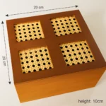 Rattan Mesh Wooden Tea Box