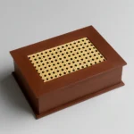 علبة شاي بغطاء خيزران