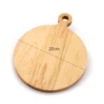 circular wooden cutting board