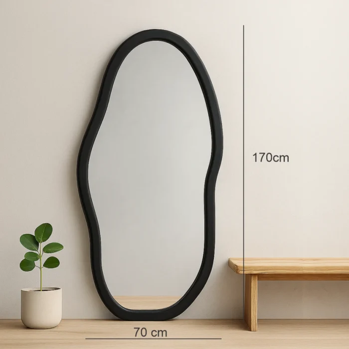 standing mirror simple black
