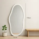 standing mirror simple white