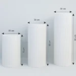 طقم قواعد العرض بثلاثة أحجام