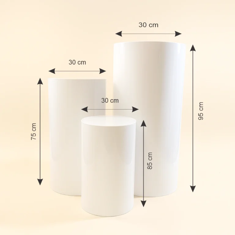 طقم قواعد اسطوانية بثلاثة أحجام