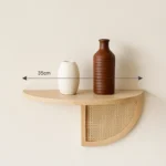 Arched Rattan Wall Shelf