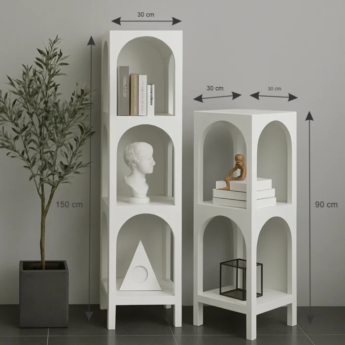 Modern Arch Display Stand white
