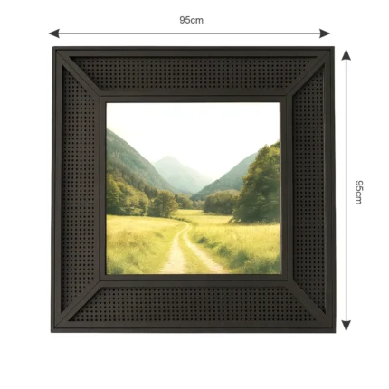 black bamboo rattan frame