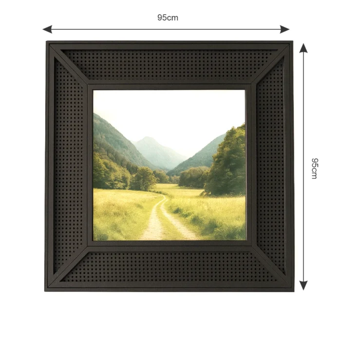 black bamboo rattan frame