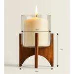 candle holder with glass