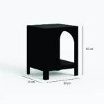 square side table black