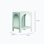 square side table green