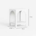 square side table white