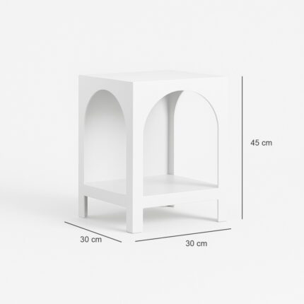 square side table white
