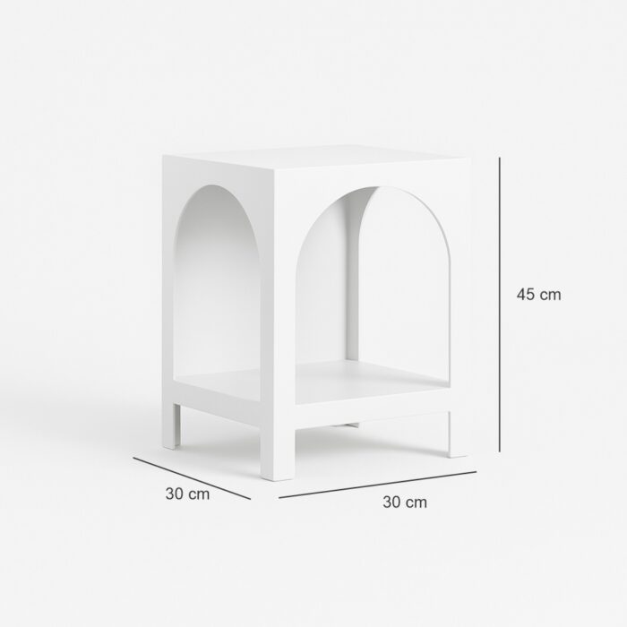 square side table white