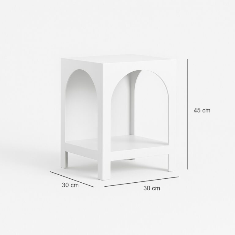square side table white