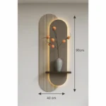 LED Wall Decor Shelf brown