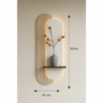 LED Wall Decor Shelf white