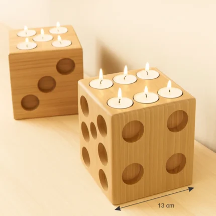 dice candle holder
