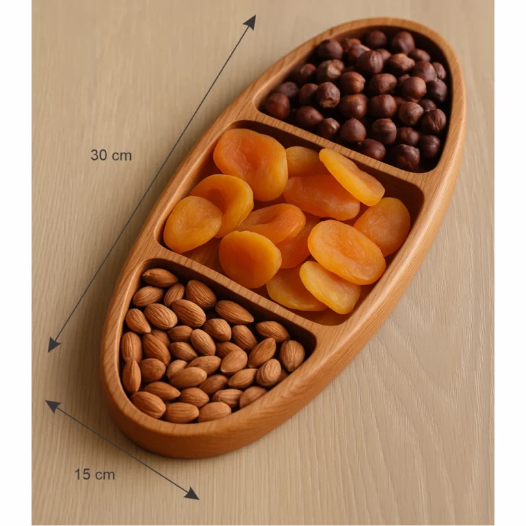 Oval Wooden Snack Tray