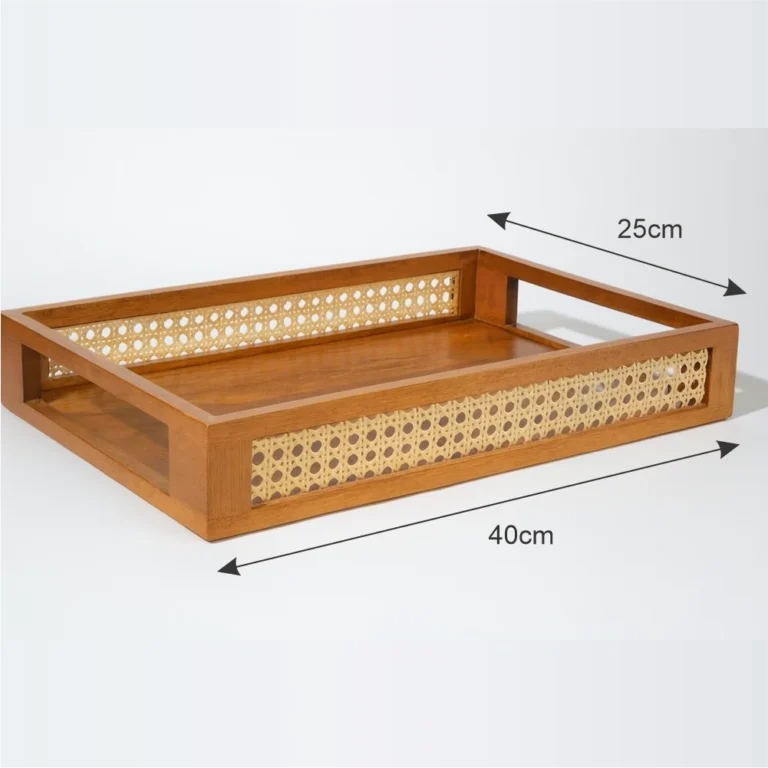 Bamboo Mesh Wooden Tray