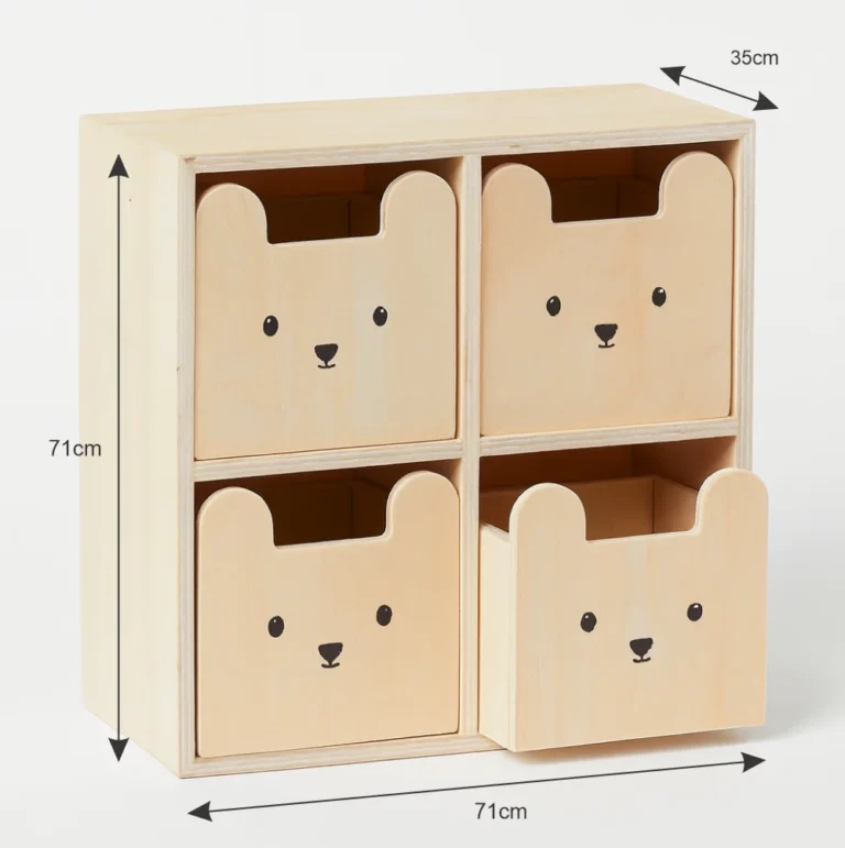 Wooden Bear Shelf Box