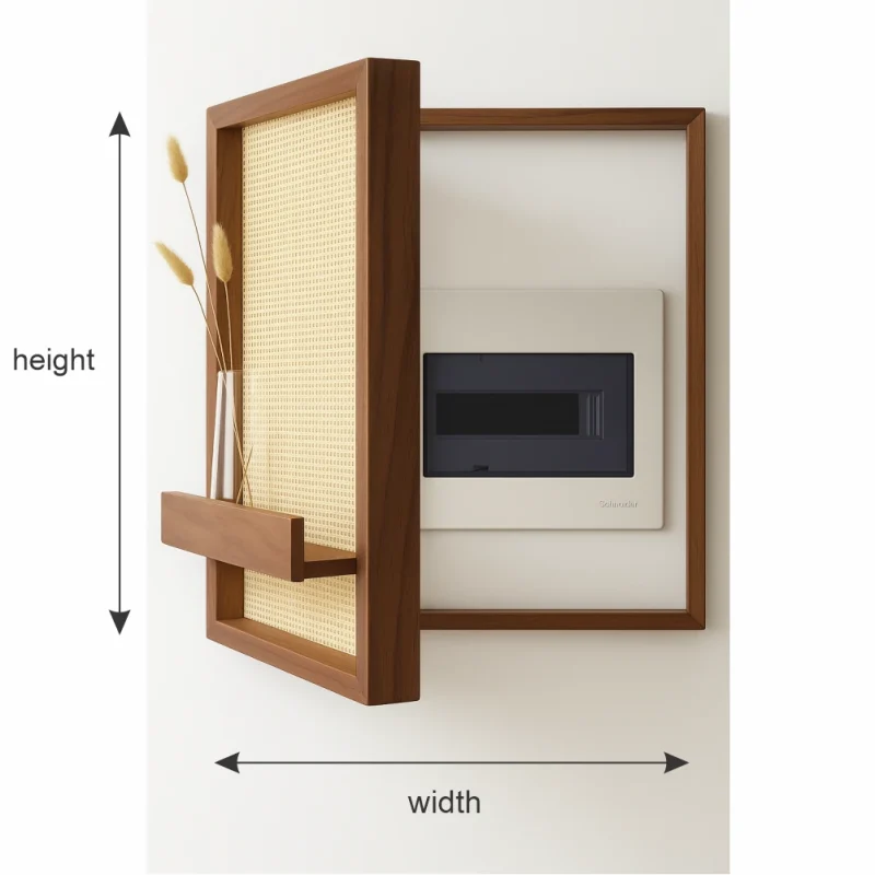 Rattan bamboo electricity box cover